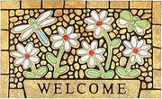 Welcome Door Mat 43 * 76cm Front Doormat Outdoors for Home Entrance Outdoors Mat for Outside Entry Way Doormat Entry Rugs, Heavy Duty Non Slip Rubber Back Low Profile, Dragonfly021