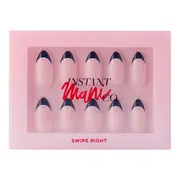 [INSTANT-MANI] Swipe Right Black Tip Press On Nails Set