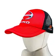 Hino V8 Supercars Trucker Cap OSFM Red & Black Polycotton Mesh Snapback