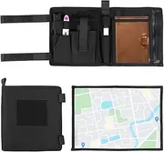 OMISTAR Strategical Map Case, Multifunctional Map Pouch with Pen Tool Holders, Foldable Map Storage Bag with Clear Window, Waterproof Map Protector for Outdoor Hiking