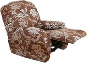 [LXYUUM] Recliner Slipcovers 4-Pieces Stretch Printed Sofa Cover Lazy Boy Chair Covers Recliner Chair Cover Non Slip Reclining Slipcovers with Elastic Bottom for Living Room, Bedroom,04