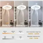E27 Ceiling Fan with Remote Control and 3 Light Color Options for Small Spaces