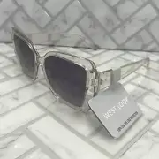 NWT West Loop Sunglasses 23 145 NDE VL FWG Clear Nude Frames 100% UVA-UVB