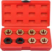 Metric Thread Repair Kit - Hex Tap Die Thread Chaser Set 8pcs, Tapping and Rethread Tools | Metric Restorer for Bolts, Nuts, Screws, Repair Kit for Garage Workshop, DIY Projects