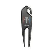 Portable Zinc Alloy Golf Divot Repair Tool Fork Black Fashion Prongs Golf Tool
