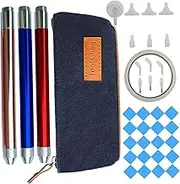 F Fityle 3pcs LED Diamond Painting Drill Pen Glow in Dark Point Drill Pens 5D DIY Diamond Art Craft Tool with DIY Glue Clay, 9 Different Shape Pen Heads