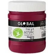 Global Colours Acrylic Paint Zero VOC 500mL Magenta