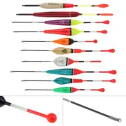 10pcs Colorful Fishing Float Balsa Bobber Hard Tail for Ocean Rock Fishing