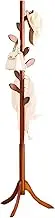 CATZONS Modern Standing Coat Rack with Stable Base,8 Leaf Hooks Clothes Rack Used In The Bedroom Living Room, Office (Brown)