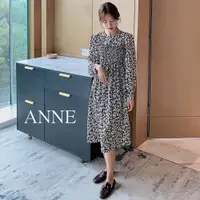 在飛比找蝦皮商城優惠-ANNE｜雪紡連身裙 碎花洋裝 長袖洋裝【AD10164】碎