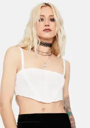 No Dress Code Structured Corset Crop Top