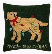 New St. Nicholas Square® Deck The Paws Throw Pillow