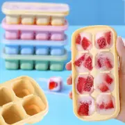 Silicone Ice-Cube Trays With Removable Lid Easy-Release Flexible Ice Mold 8 Cube
