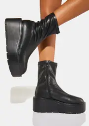 [Koi Footwear] Caspiar Sock Wedge Boots