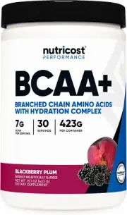 Nutricost BCAA + Hydration Powder (Blackberry Plum) 30 Servings - Branched Chain