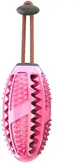 Dog Puzzle Toy, Interactive Dog Toys for Treat Dispensing, Puppy Toys for Teething Dogs, Dog Treat Ball for Teeth Slow Feeder IQ Training Playing - Dog Chew Toys for Aggressive chewers (Pink)