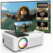 5G WiFi Projector - 9000 Lumens, Bluetooth 5.1, 1080P, 250'' Display PT-06
