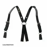 Boston Leather Fireman's Suspender, 1-1/2" - X-Large - Black