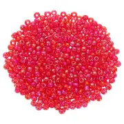 2000 Pcs Glass Seed Beads, 3mm Mini Glass Seed Spacer Bead, Red