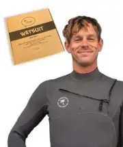 Ho Stevie! Men’s S Surfing Wetsuit Chest Zip Fullsuit Superstretch 3/2mm Small