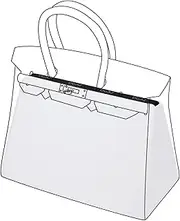 DGAZ Purse Pillow Shaper Insert,Luxury Handbag Tote Shapers, Memory Foam- Fits Birkin 20/25/30/35/40/45/50 Bag(White,BK25,Sellier)