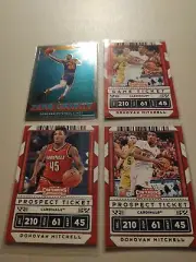 2019-20 NBA Hoops PS DONOVAN MITCHELL Zero Gravity+Contenders Red Foil+2 Base