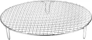 uxcell Round Cooking Rack 13-inch Stainless Steel Cross Wire Barbecue Grill Net with 50mm Legs for Cooking Baking Steaming BBQ