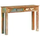 Solid Wood Reclaimed Console Table Hallway Entry Wooden Display Shelf Drawers