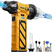 Electric Compressed air Duster Vacuum Cleaner 2 in 1,Super Power Turbo Jet Dry Violent Fan Mini Handheld Dust Leaf Blower Rechargeable,PC Car Construction Cleaner Camping Tool