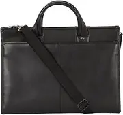 洋服の青山(ヨウフクノアオヤマ) Yofuku Noaoyama YB199 Men's Business Bag, A4 File, Bottom Riv, Shoulder Belt, Water Repellent, Lightweight, Black, Black, For Commuting, Work, Job Hunting, Recruitment, Interviews, Briefcase, Bag,