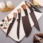 CUSTOM HANDMADE 4PCS STAINLESS STEEL KITCHEN CHEF KNIFE SET WITH ROLL BAG