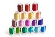 18 Spools METALLIC Embroider Machine Thread - Thread Nets for Easy Embroidery