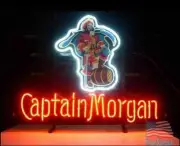 Captain Morgan Rum Neon Lamp Light Sign 17"x14" Bar Club Man Cave Show Garage
