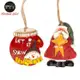 摩達客－聖誕樹脂藝術創作裝飾吊飾－2入組－1.紅手套抱星老公