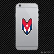 Cuban Driver Badge Cell Phone Sticker Mobile Die Cut wakaba leaf soshinoya cuba