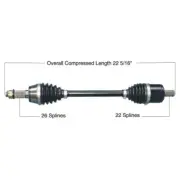 Tytaneum Heavy Duty Complete Axle #813-0295 Polaris RZR 570/RZR 800