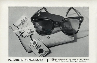 Original 1960 advert for Polaroid Sunglasses