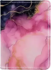 [CWAGFEQZ] Passport Holder,Passport Cover,Passport Holder for Women Men Family,Watercolor Gray and Gold