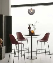 FOSSETTE: Interior Dimpled Smoked Mirror Effect Glass Pendant Light
