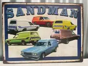 HOLDEN SANDMAN PANEL VAN EMBOSSED METAL SIGN HOT ROD CHEV HZ HJ
