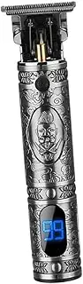 Baluue Retro Oil Head Hair Grooming Clipper Lcd Display Trimmer Safe Men Hair Pusher Hair Cutting Tool for Touch Ups