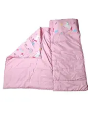 NEW UNICORN Rainbow Pink Nap Mat-Blanket-Sleeping Bag W/Pillow CAMPING