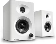 Premium 3" Bookshelf Speakers, Bluetooth v5.3 Computer Speakers for Home Office, Dorm & Small Rooms, 60W Peak Power, Rich Balanced Sound for Desktop PC, Laptop & TV, Compact Stereo Pair, White
