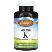 2 X Carlson, Vitamin K2, 90 mcg, 180 Soft Gels