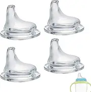 4Pack Replacement Silicone Spout Compatible with NUK Learner Cup, Soft Transition Spout for Sippy Cups Leak-Proof, BPA-Free, Easy to Clean, Suitable for 6+