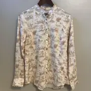 Ariat Clarion Long Sleeve Blouse Size Small Mandarin Collar Button Up