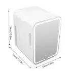 (EU Plug 220V)Mini Beauty Fridge Cooling&Heating Mirrored Door Dimmable 10L AC