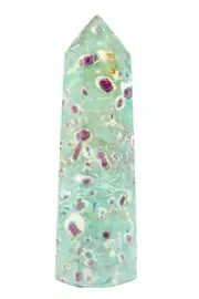 Ruby Fuchsite Point, Natural Ruby in Fuchsite Stone Tower from India #2