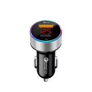 Dual Port USB-C PD QC3.0 Car Charger Cigarette Lighter Digital Display Adapter a