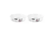 2x Boxsweden Crystal 25cm Lazy Susan Round Organiser Rotating Tray Storage CLR